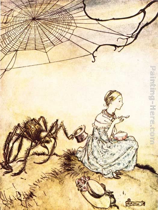 Arthur Rackham Mother Goose Little Miss Muffet